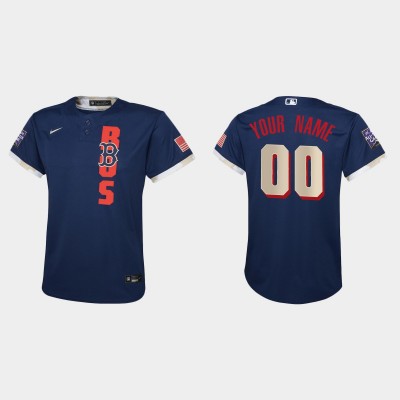 Boston Red Sox Custom Youth 2021 Mlb All Star Game Navy Jersey